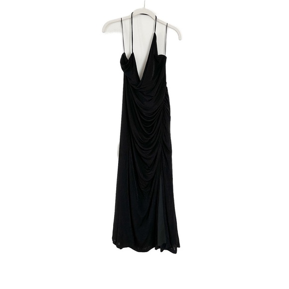MISHA Collection Levon Halter Midi Dress Black Size 12 NWT - Picture 5 of 6